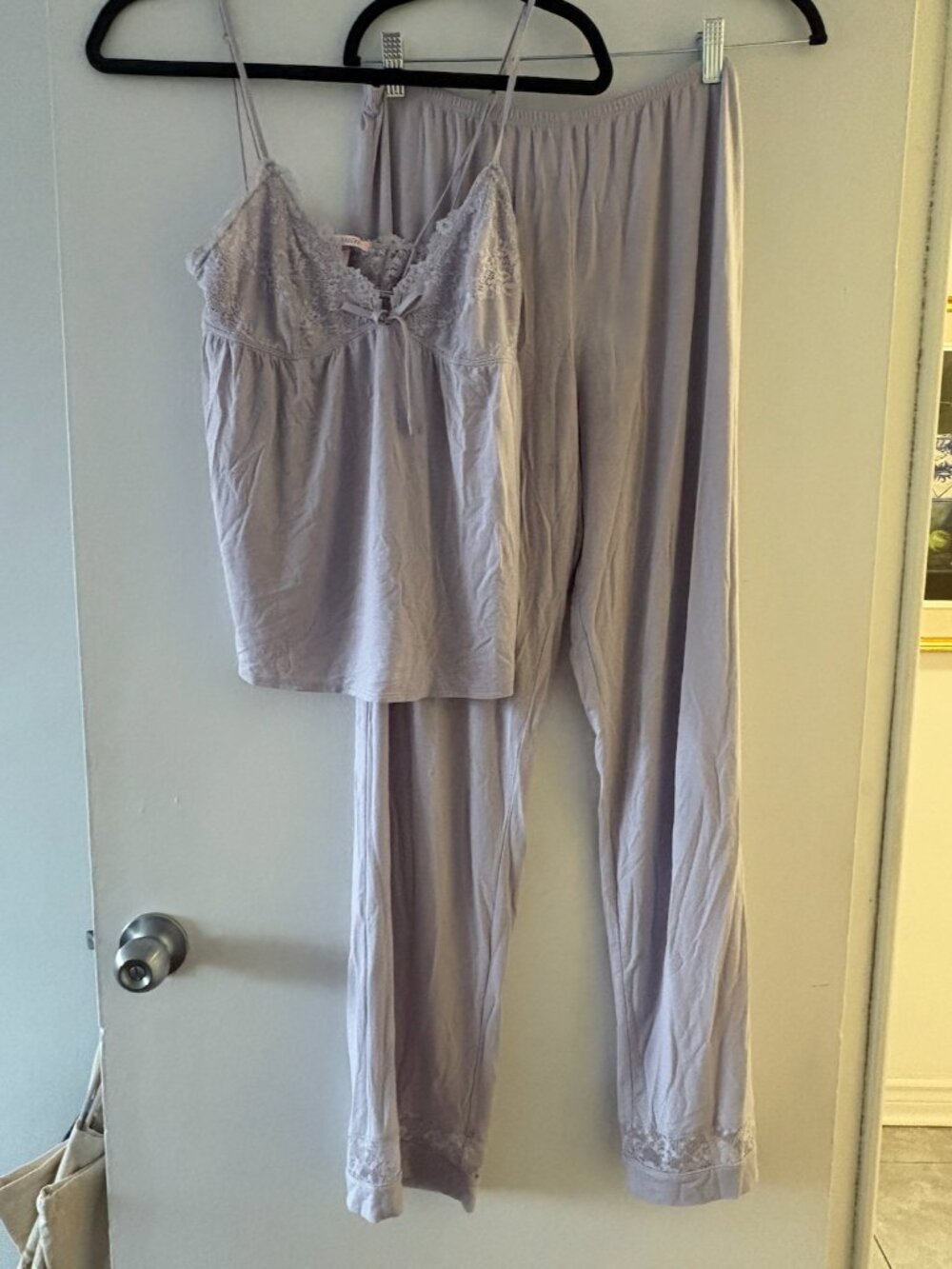 Lilac Soft PJ Set - Lace Cami and Pants
